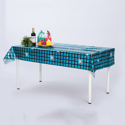 Rectangle Laser Pet Film Disco Event Table Cloths For Indoor And Outdoor Party Decoration