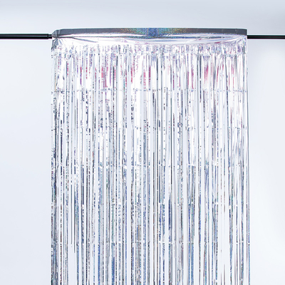 Colorful PET Laser Rain Curtain Background For Festive Indoor / Outdoor Decor