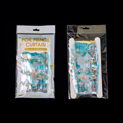 Festival Ev Dekorasyonu Plastik Glitter Foil Perde Temizliği Kolay - Yağmur Perde Tasarımı