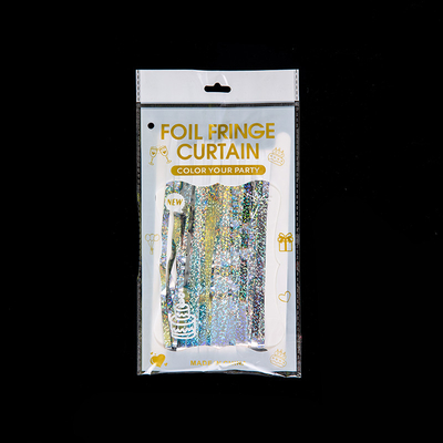 Laser Foil Fringe Christmas Tinsel Curtain Background For Indoor / Outdoor Festival Decoration