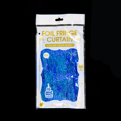PET Laser Tinsel Foil Fringe Curtain Background Holiday Decorations Foil Fringe Doorway Curtain