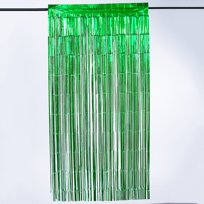 Multi Color Laser Rain Green Foil Curtain Backdrop For Festive Wall Decor With Various Designs