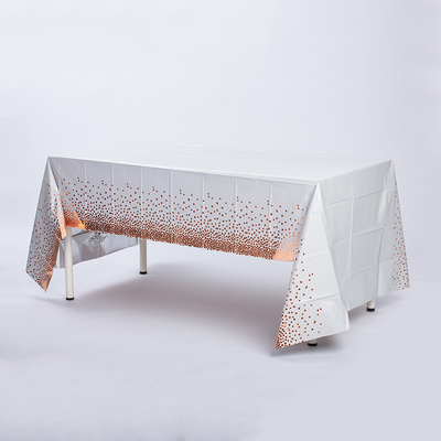 Oilproof Waterproof Plastic Party Tablecloth Elegant For Formal And Informal Events