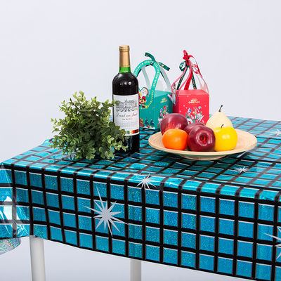 Elegant Rectangle Laser Pet Film Disco Tablecloth Shiny Style for Parties Indoors And Outdoors