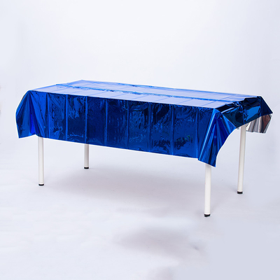Standard Rectangular Foil Tablecloth Waterproof Disposable Toy / Gift Decoration For Birthday Party