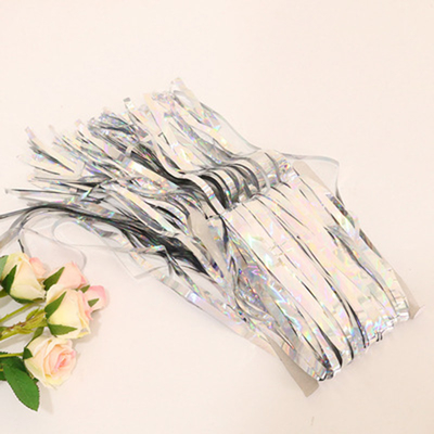 Tirai Fresen Perak Modern Untuk Pesta Dekorasi Tinsel Dinding Latar Belakang Joy Warna Foil Tassel Tirai